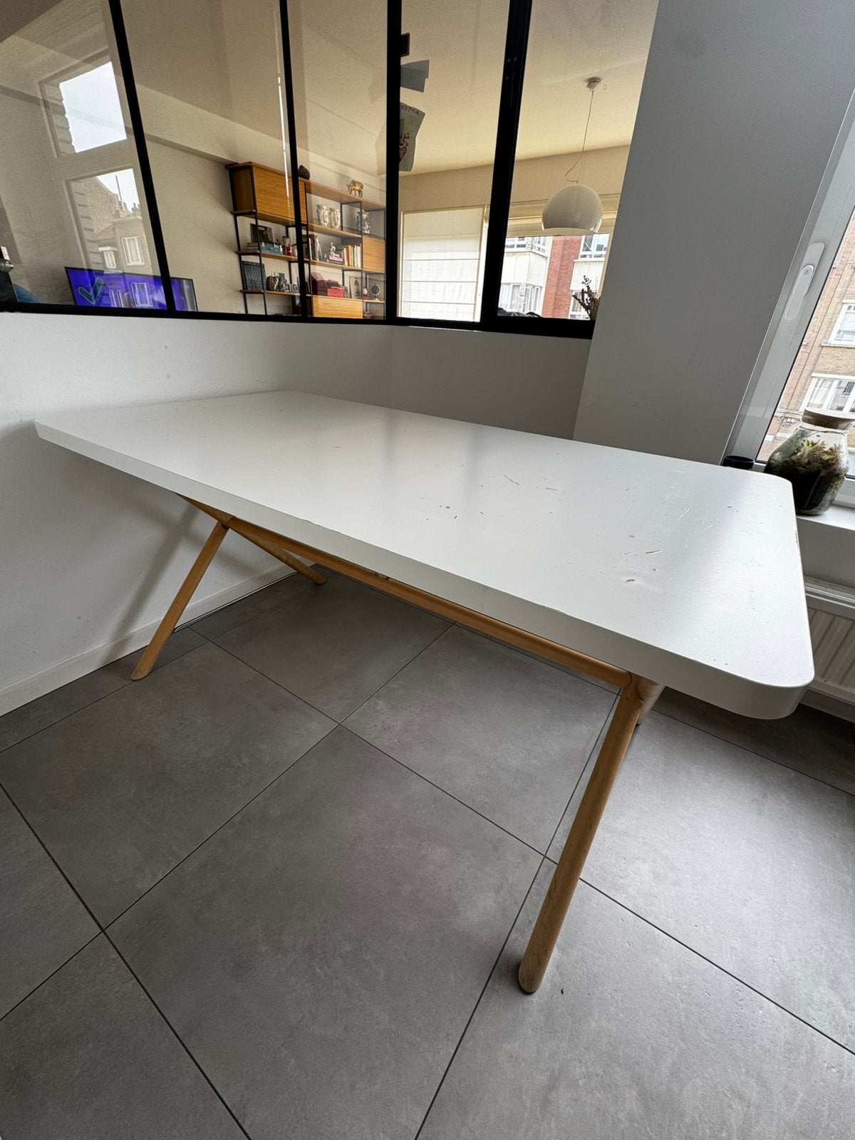 Table salle a manger, Huis en Inrichting, Tafels | Eettafels, Ophalen, 50 tot 100 cm, Vijf personen of meer, 150 tot 200 cm