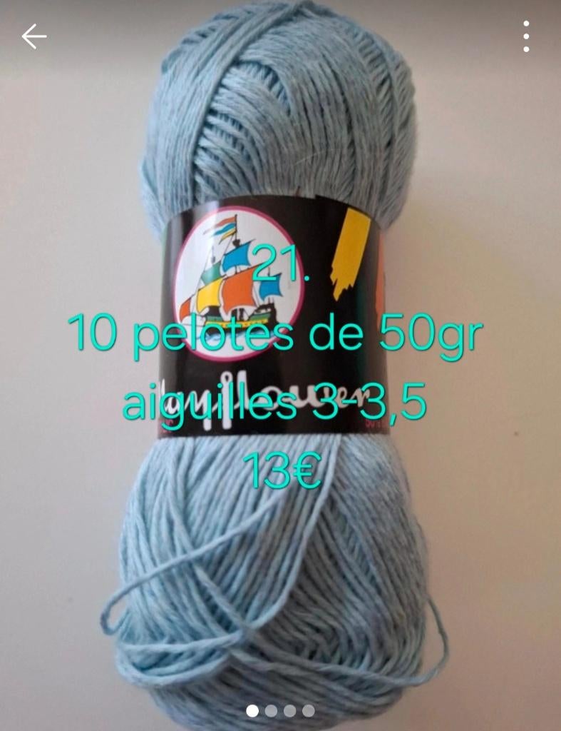 Différentes sortes de coton, Enlèvement, Neuf, Tricot, Laine ou Fils