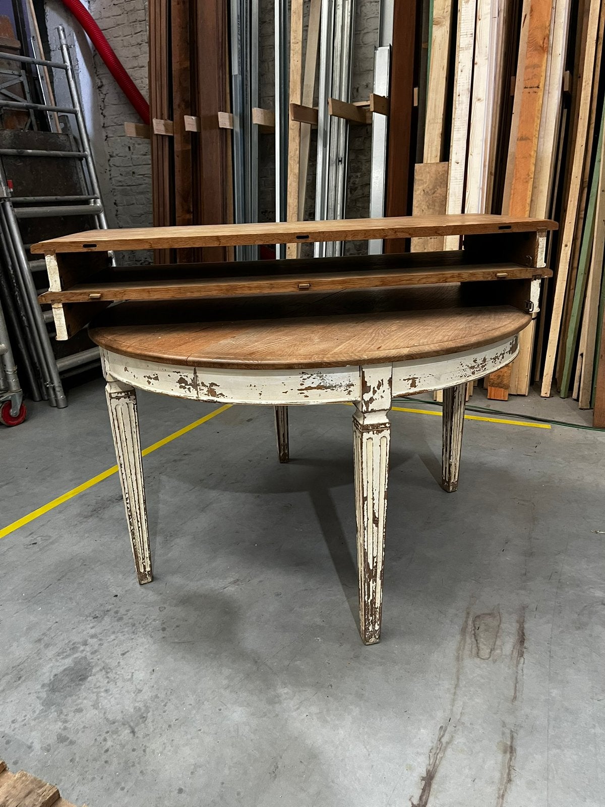 Eetkamertafel Flamant, Ophalen, Gebruikt, 100 tot 150 cm, Eikenhout