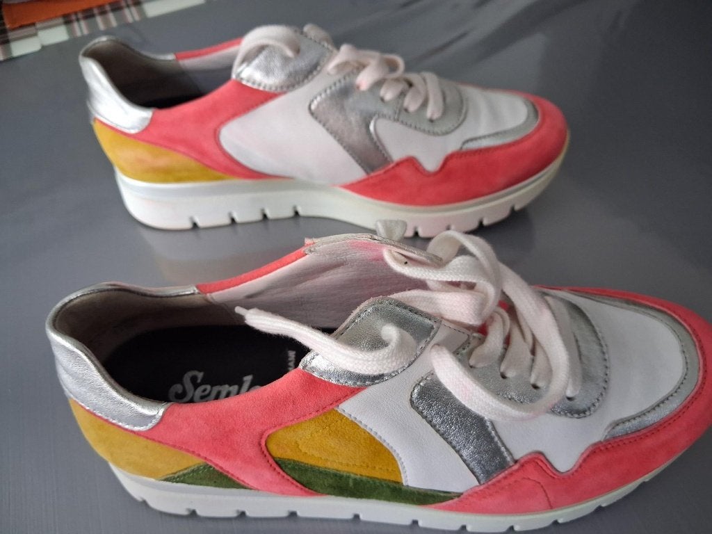 Semler sneakers - maat 39,5 - zo goed als nieuw, Enlèvement ou Envoi, Comme neuf, Blanc, Sneakers et Baskets