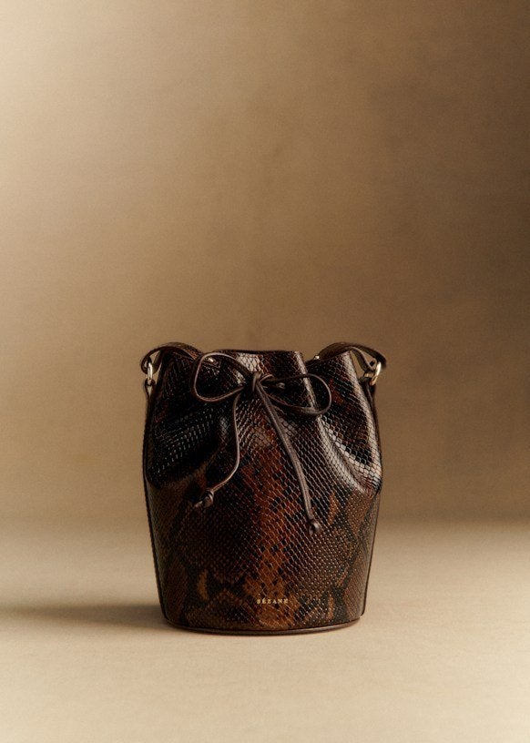 Sac Sezane - Farrow Mini - Brown Python Print, Enlèvement, Neuf, Brun, Sac à main