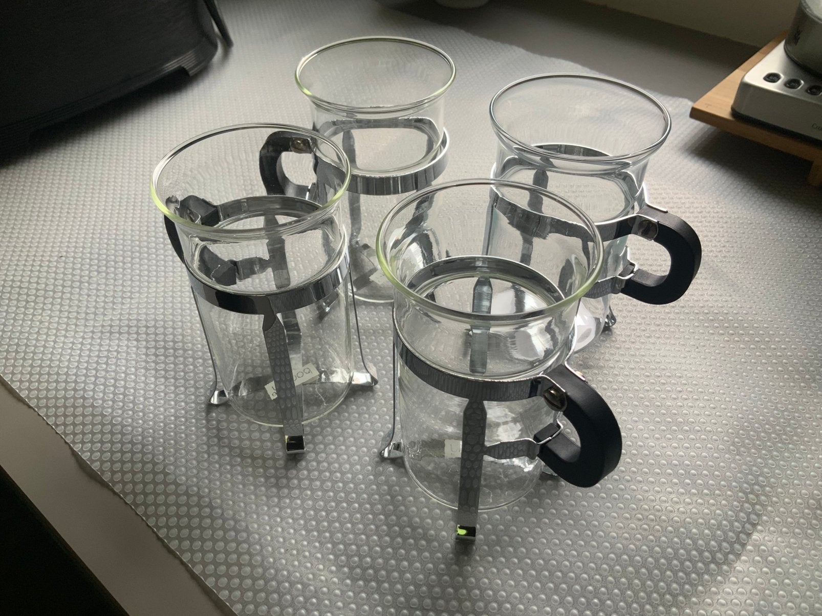 Lot 4 tasses / verres Bodum Chambord – Neufs avec étiquettes, Maison & Meubles, Enlèvement, Comme neuf, Verre