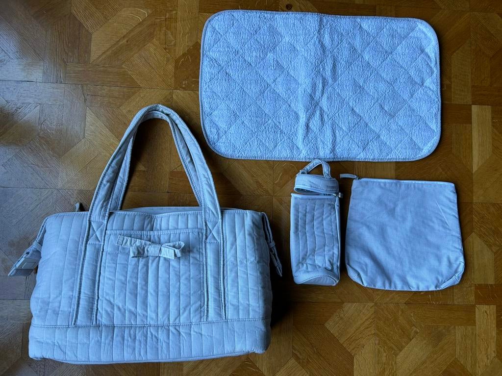 Sac à langer Jacadi gris clair blanc, sac isotherme, Enlèvement ou Envoi