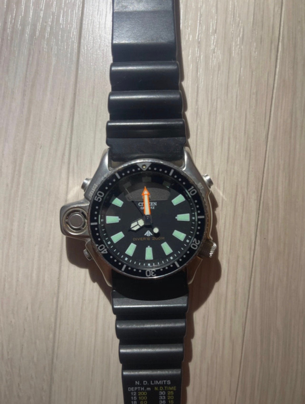 Montre Citizen Promaster Aqualand – Plongée 200m – Ana-digi, Montre-bracelet, Enlèvement ou Envoi, Citizen, Autres matériaux