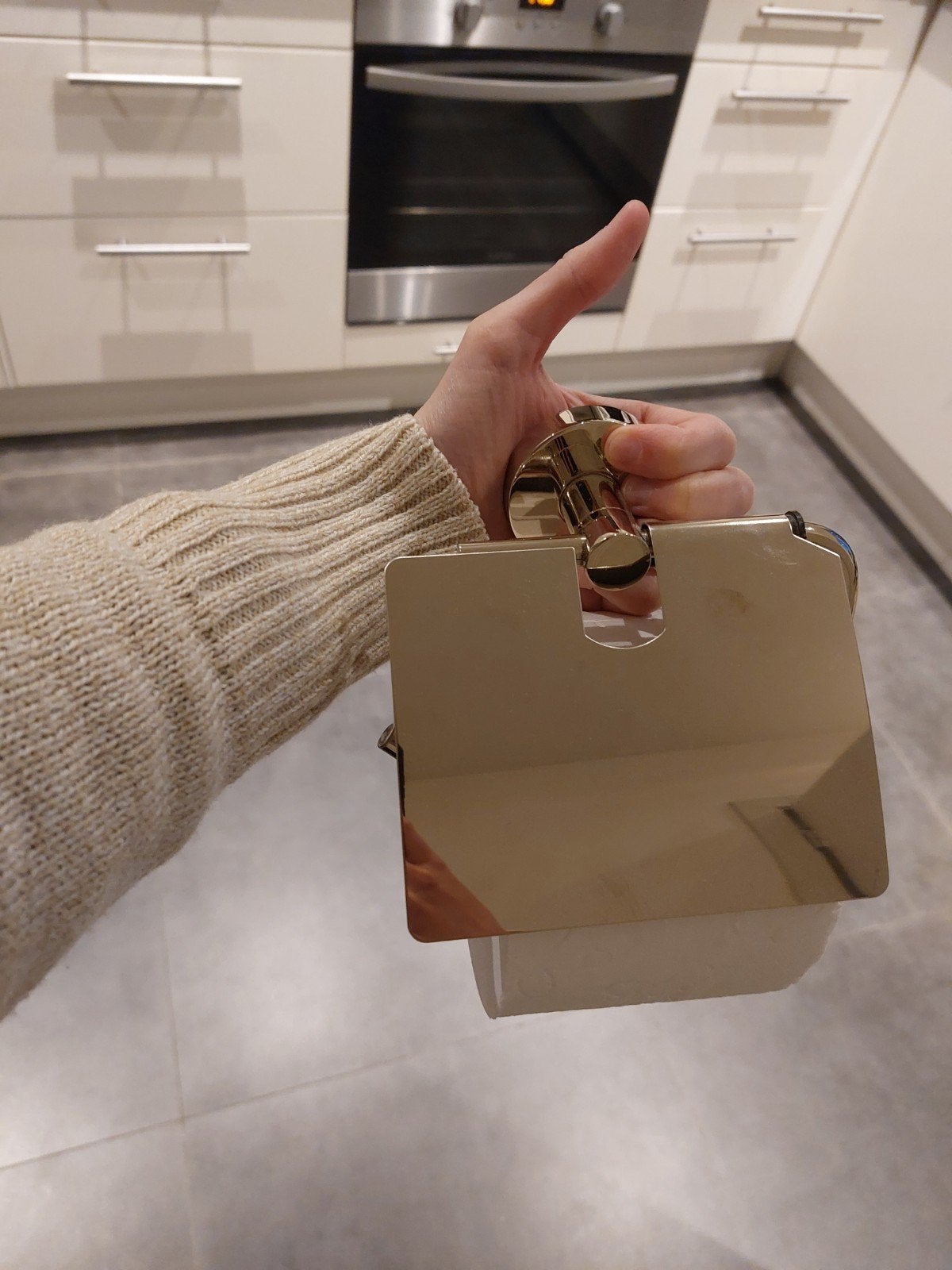 Toiletrolhouder en handdoekhouder - goud, Ophalen