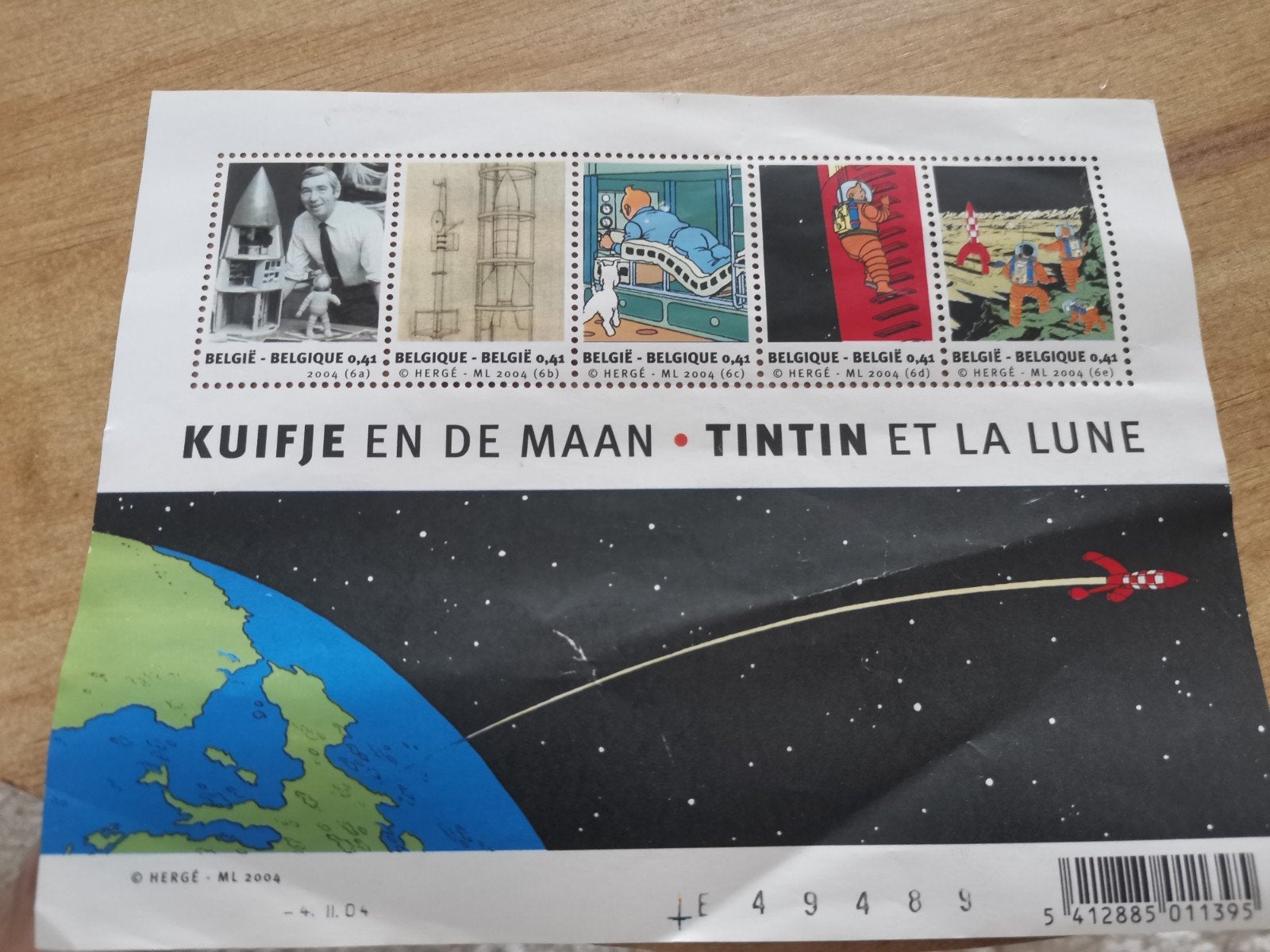 postzegels kuifje, Ophalen