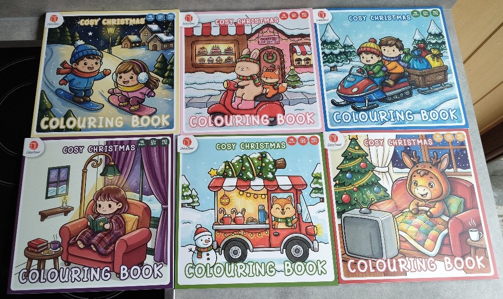 6 kleurboeken cosy christmas décotime, Hobby & Loisirs créatifs, Enlèvement ou Envoi, Neuf, Papier, Carnet de croquis ou à dessin