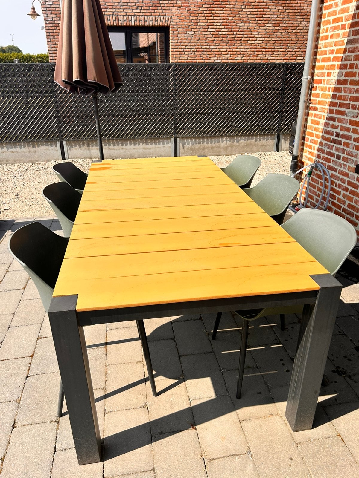 Tuinset. 200X100X74, Tuin en Terras, Ophalen, Kunststof, Gebruikt, 6 zitplaatsen