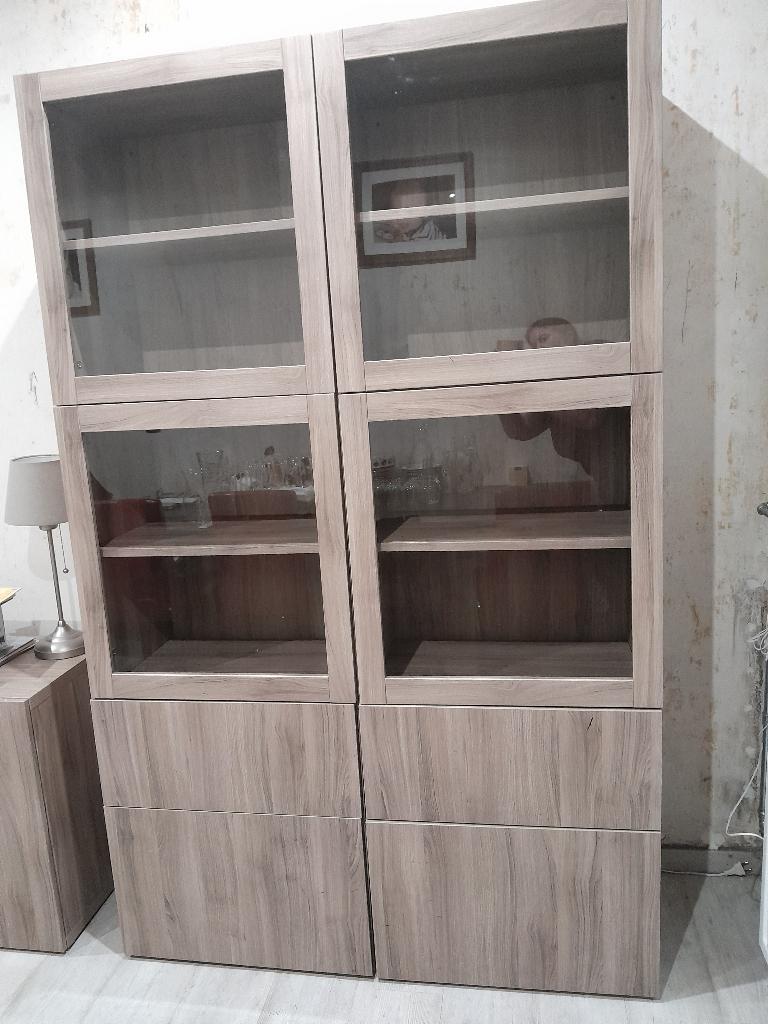 Vitrinekast, Huis en Inrichting, Kasten | Vitrinekasten, Ophalen, Gebruikt, 100 tot 150 cm, 150 tot 200 cm