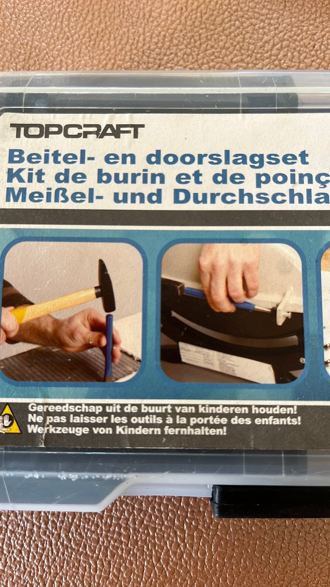 Beitel- en doorslagset, Doe-het-zelf en Bouw, Gereedschap | Handgereedschap, Ophalen, Zo goed als nieuw, Beitel