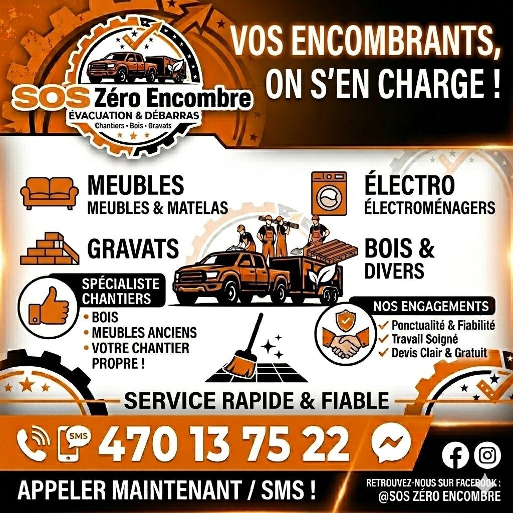 Debarasser de vos encombrants, Bricolage & Construction, Enlèvement