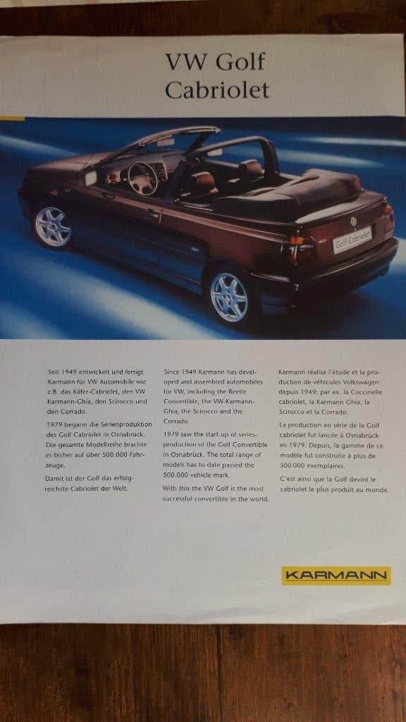 V.W. GOLF CABRIOLET KARMANN 1979, Enlèvement ou Envoi, Neuf, Volkswagen