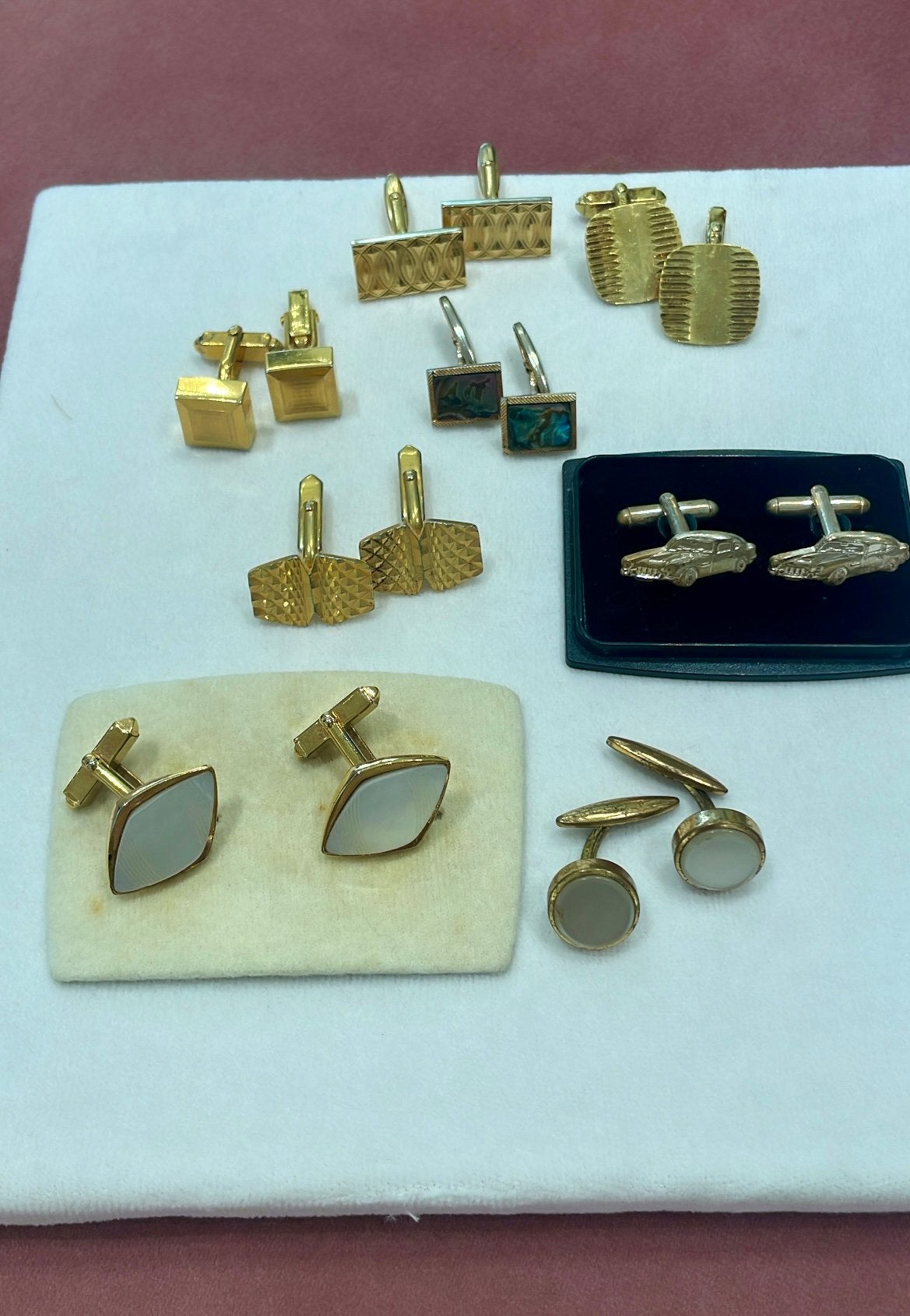 Boutons de manchette, Bijoux, Sacs & Beauté, Boutons de manchette, Envoi, Utilisé, Autres matériaux, Doré