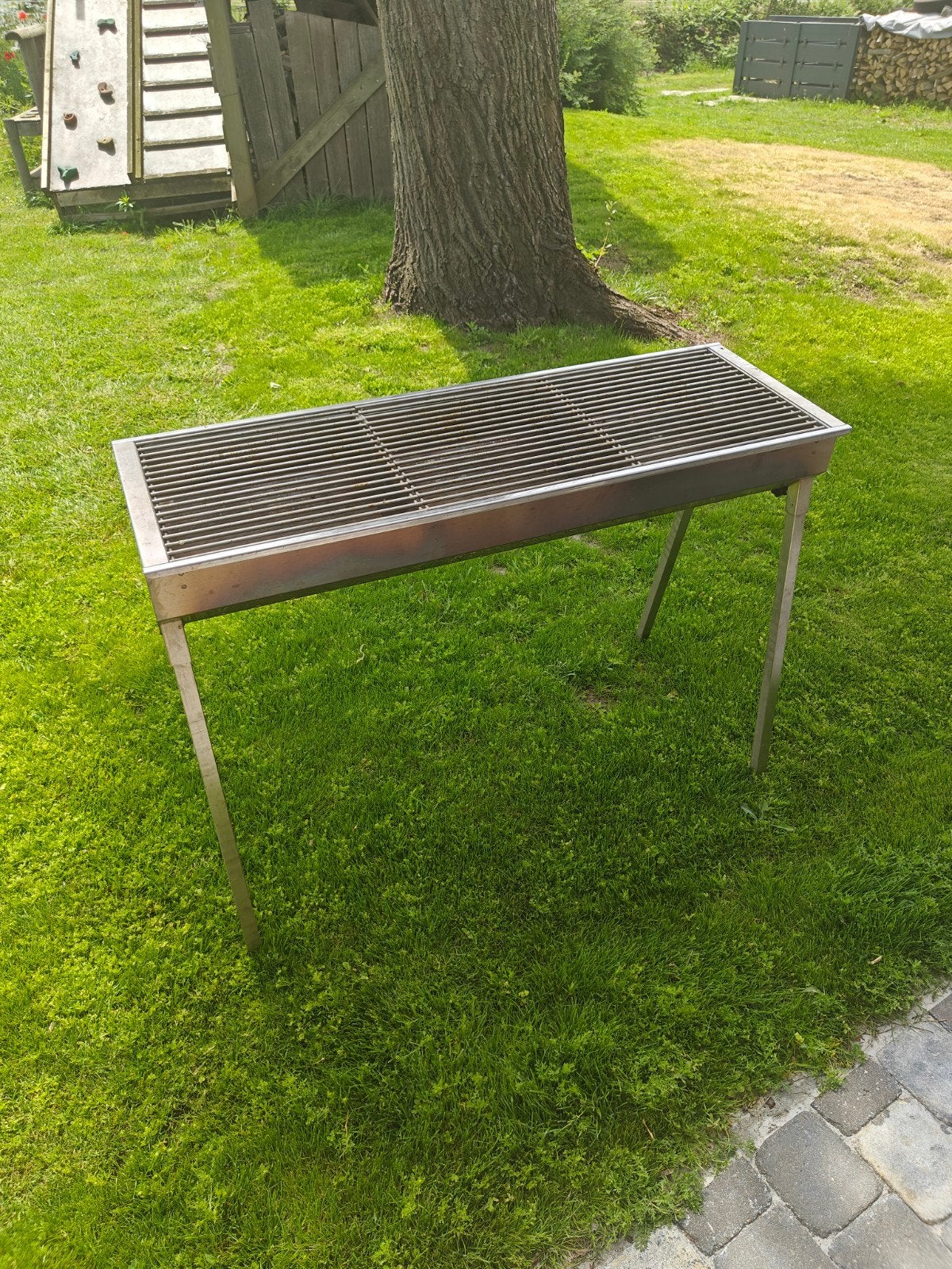 professionele houtskool barbecue in inox, Ophalen