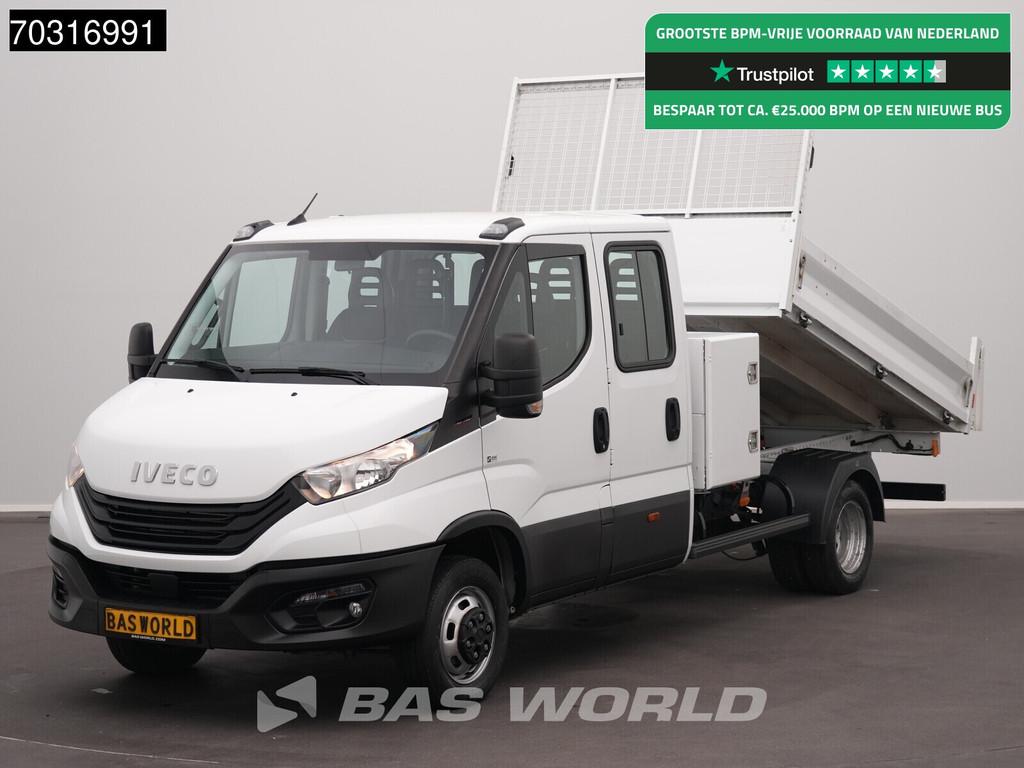 Iveco Daily 35C16 3.0L Dubbel Cabine met Kist Dubbellucht 3,, Stof, Gebruikt, Euro 6, 4 cilinders