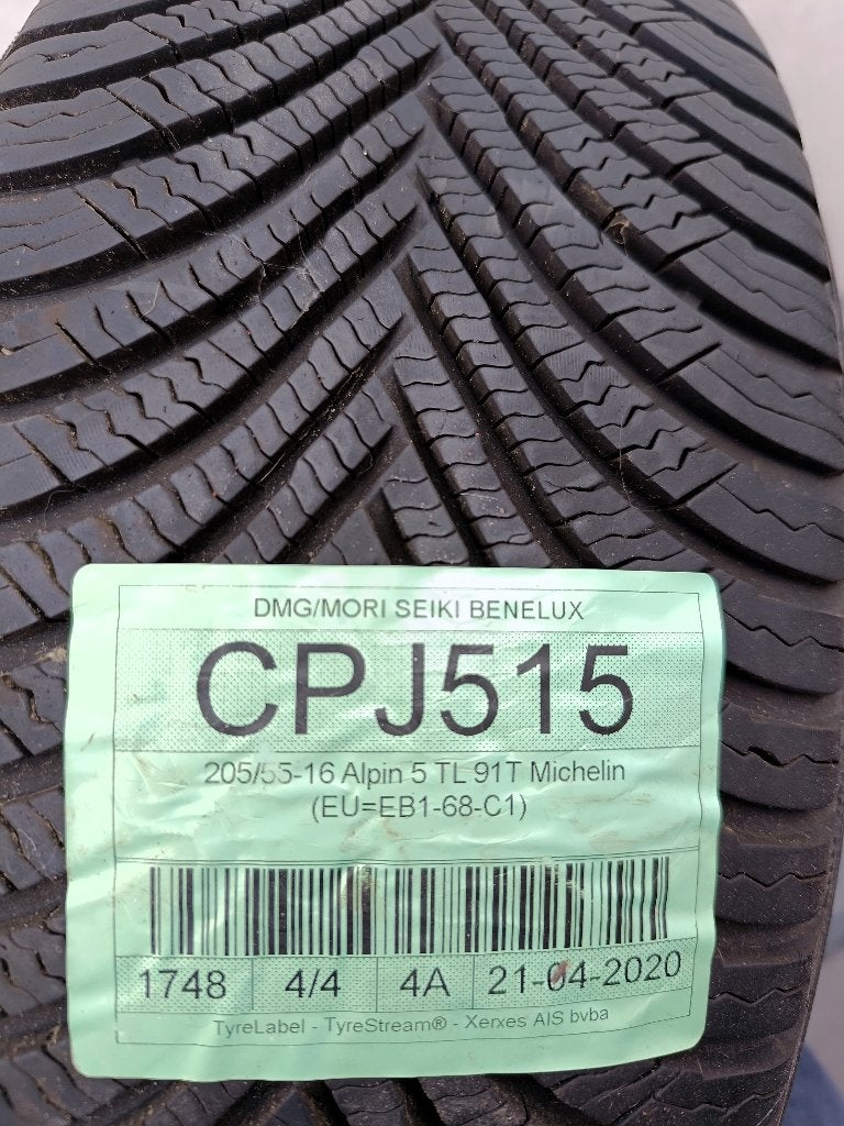 2x NIEUWE Michelin Alpin 5 205/55 R16 91T winterbanden, Auto-onderdelen, Banden en Velgen, Ophalen, 16 inch, Nieuw, Band(en)