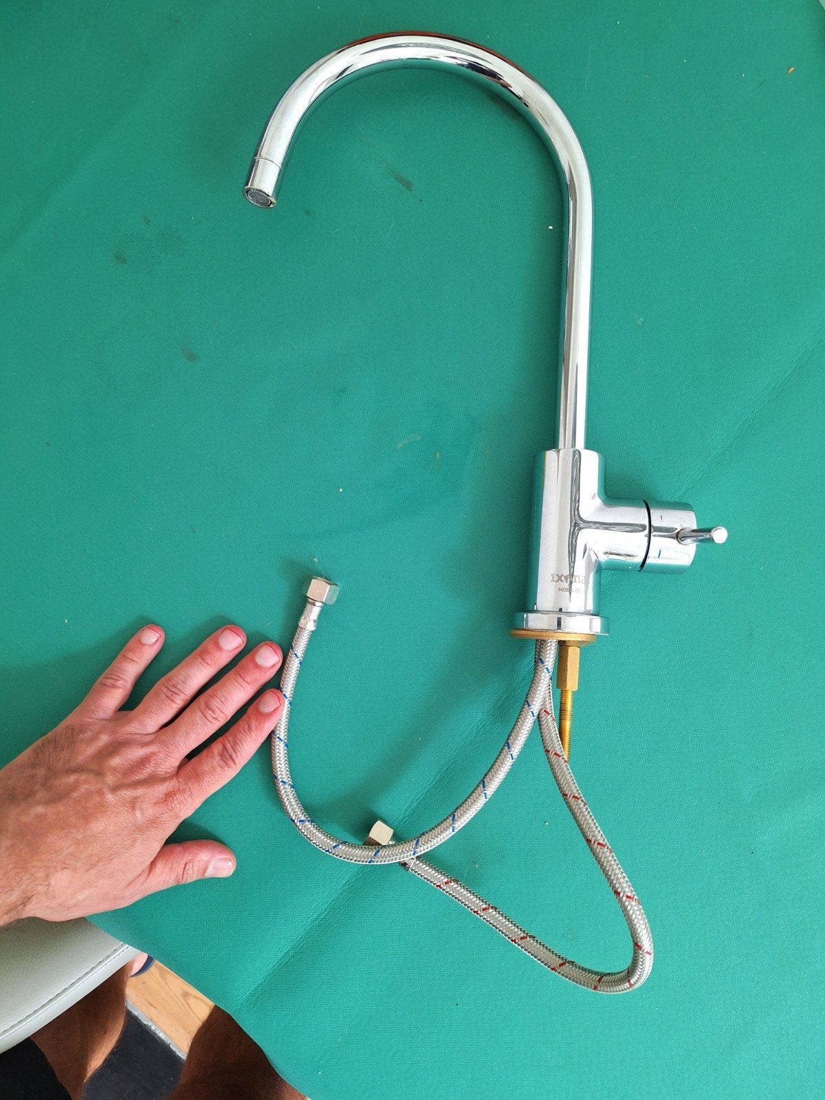 Robinet mitigeur cuisine marque Nobili Ixina chromé, Utilisé, Chrome, Robinet