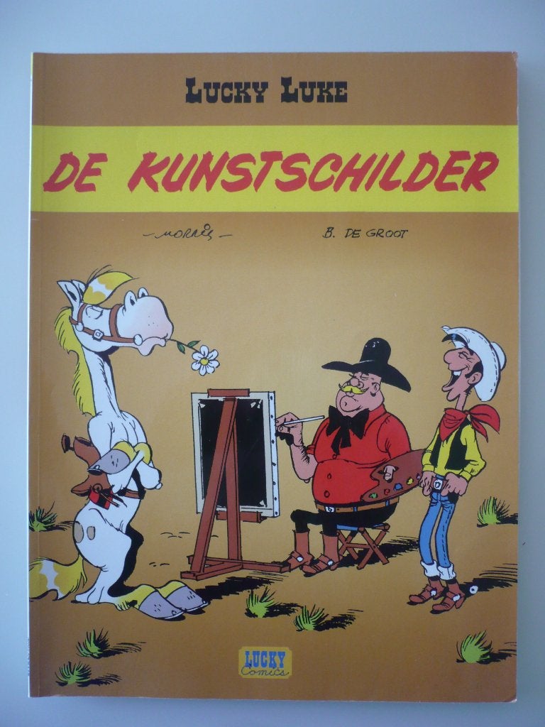 Lucky Luke ( 41 De kunstschilder ) eerste druk, Eén stripboek, Ophalen of Verzenden, Zo goed als nieuw, Morris