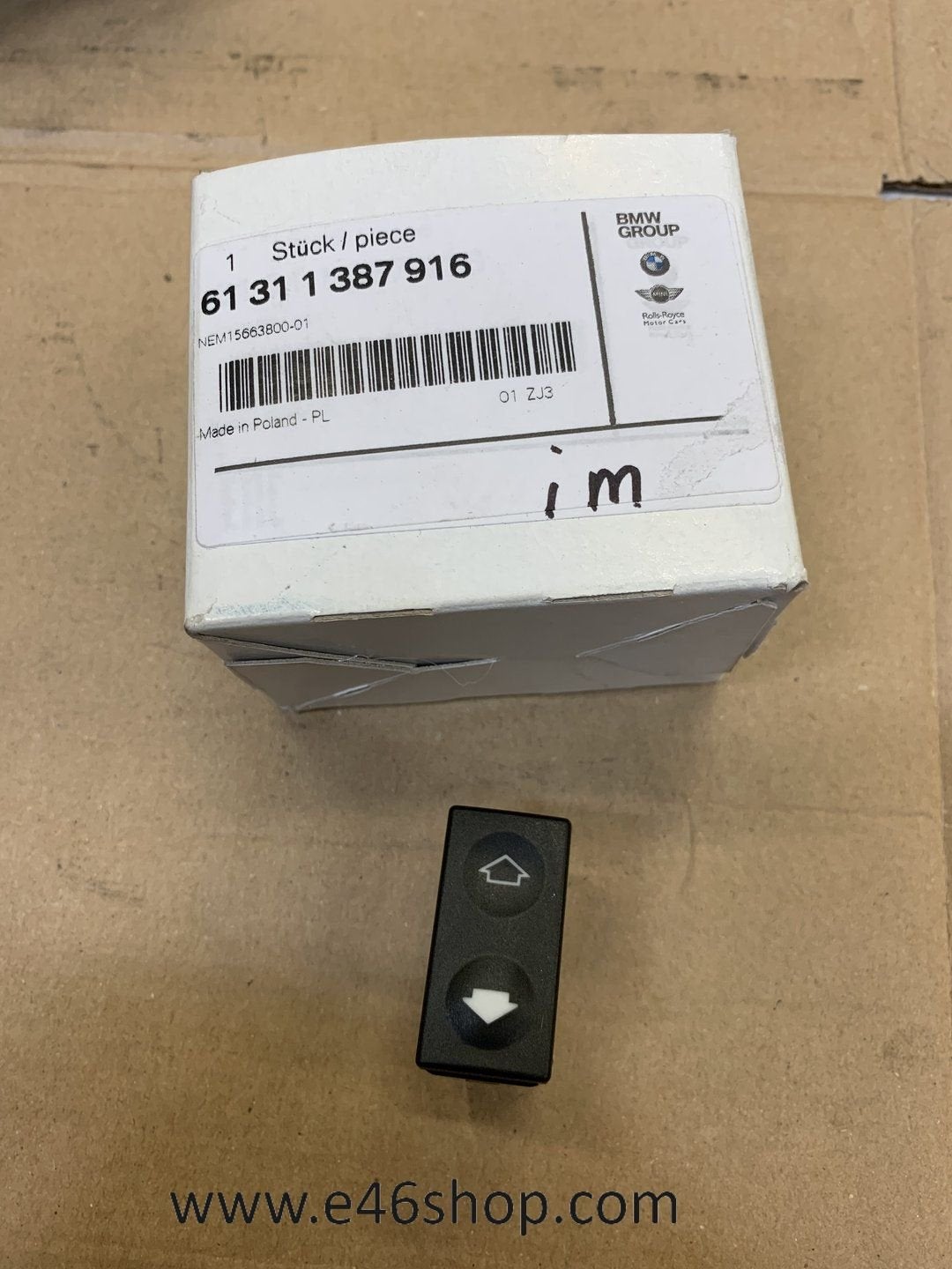 SCHUIFDAK SCHAKELAAR BMW E36 BMW Z3 OE 61311387916, Auto-onderdelen, -, -, Nieuw, Ophalen of Verzenden