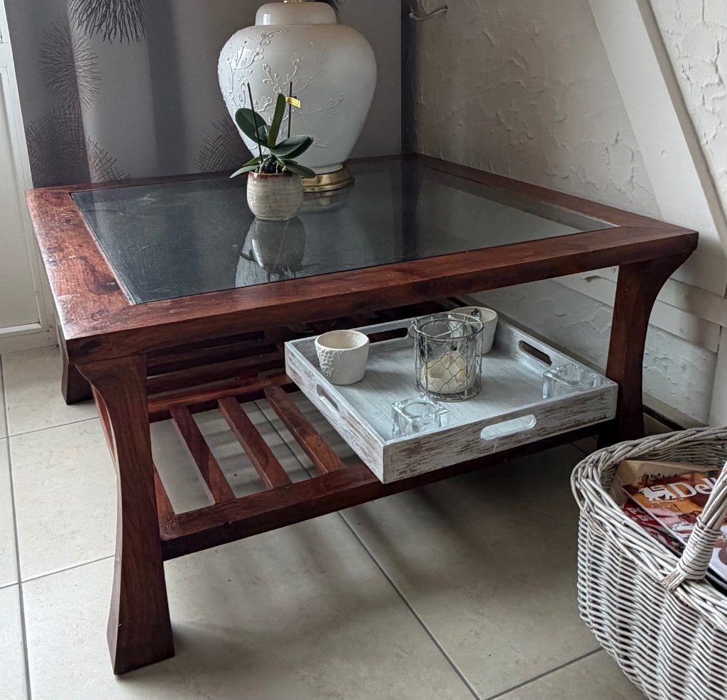 Salontafel, Ophalen, Minder dan 50 cm, Gebruikt, Vierkant