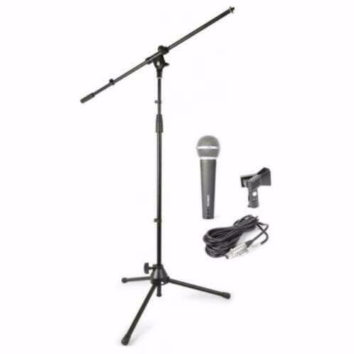 Complete microfoonset met standaard in draagtas, Muziek en Instrumenten, Microfoons, Ophalen of Verzenden, Nieuw, Overige typen