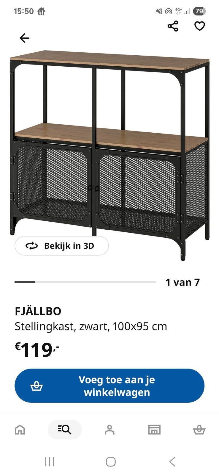 Fjallao dressoirkast/stellingkast, Ophalen