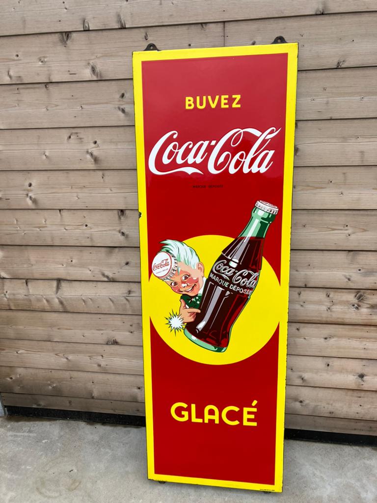 Emaille cola bord, Ophalen