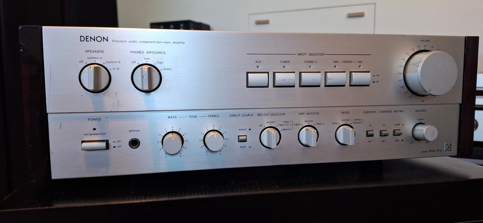Amplificateur vintage DENON PMA 970 de classe A, Enlèvement ou Envoi, Denon, 60 à 120 watts, Stéréo