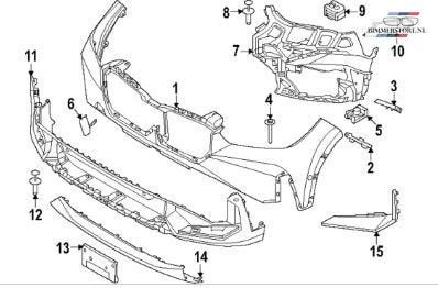 voorbumper onderzijde BMW X6 serie E71 E72 51117179848 71798, Autos : Pièces & Accessoires, -, Origine de la pièce connue, Utilisé