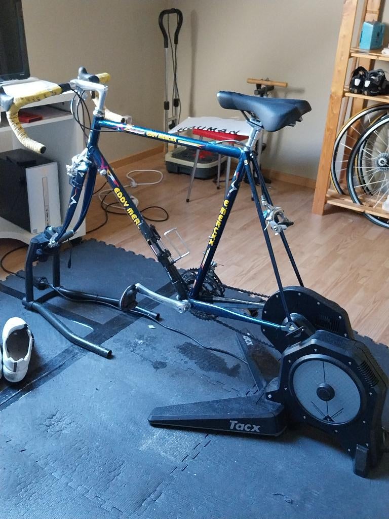 Indoor fietstrainer + koersfiets (klaar voor Zwift), Sports & Fitness, Cyclisme, Enlèvement, Utilisé, Autres types
