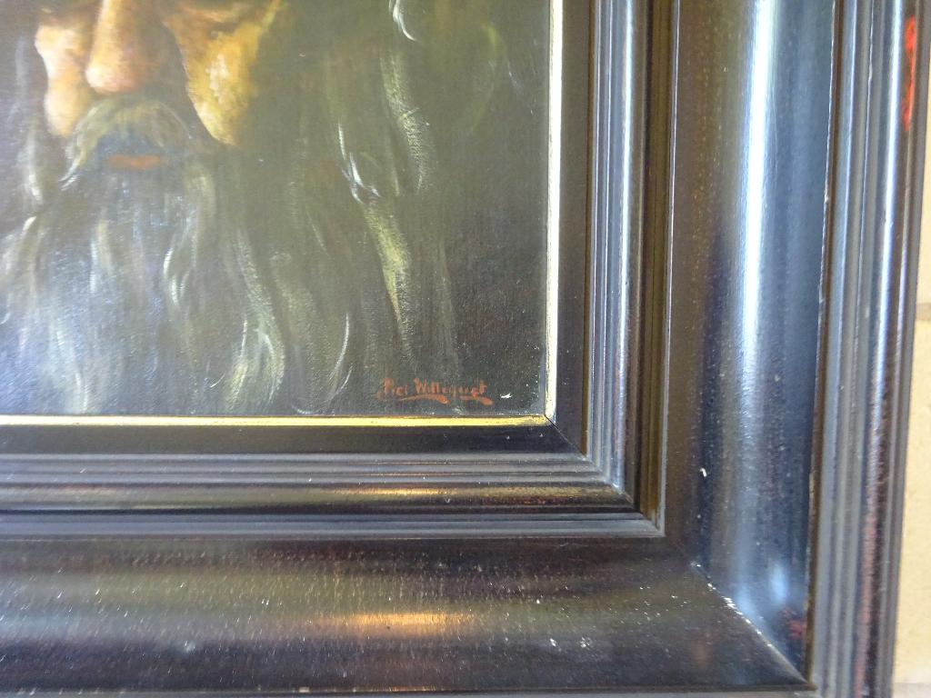 Piet Willequet, doek, oude man, 30 x 24 cm, Antiek en Kunst, Ophalen of Verzenden