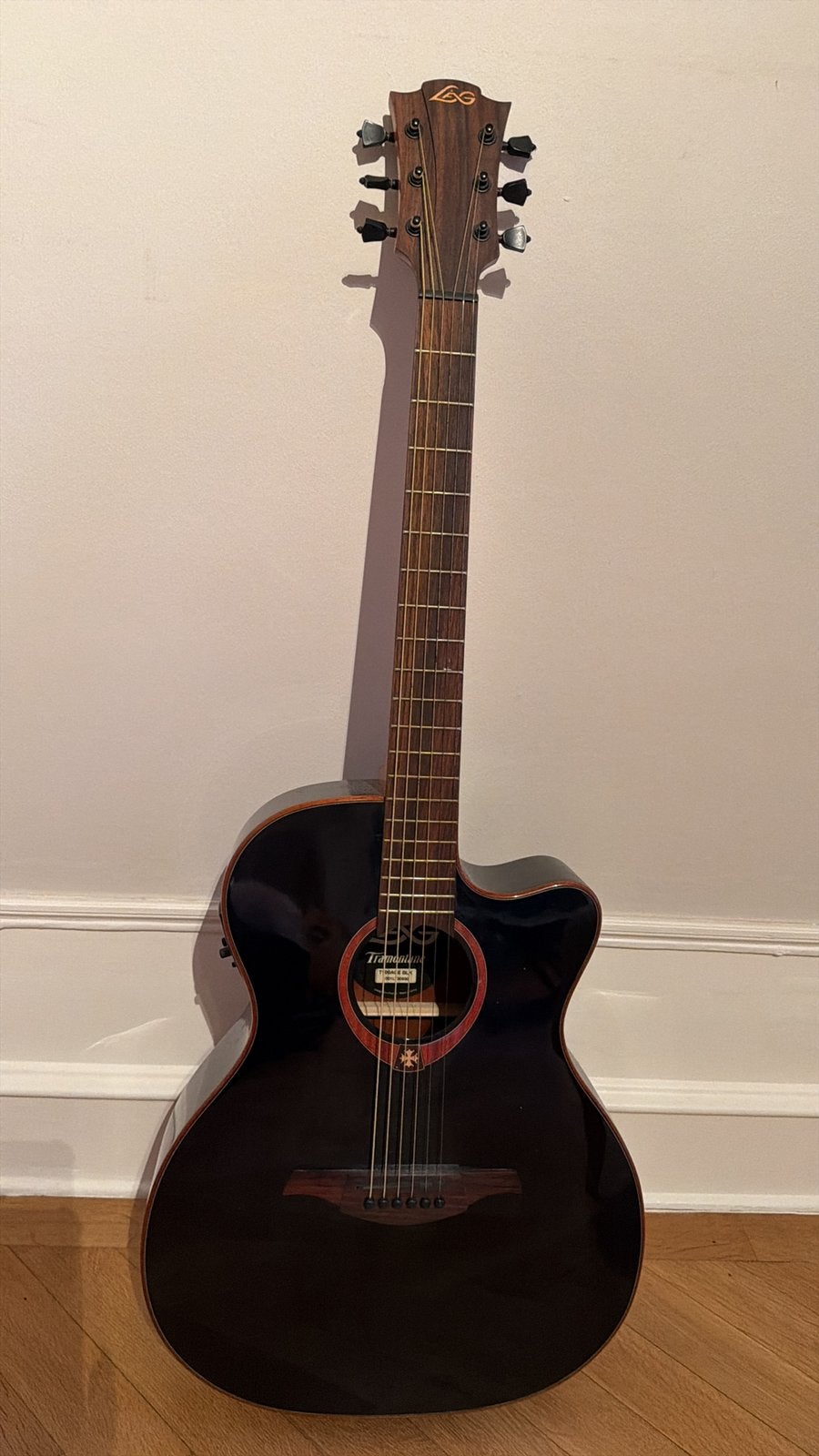 LAG Tramontane T100ACE BLK, Enlèvement, Utilisé, Guitare Western ou Guitare Folk