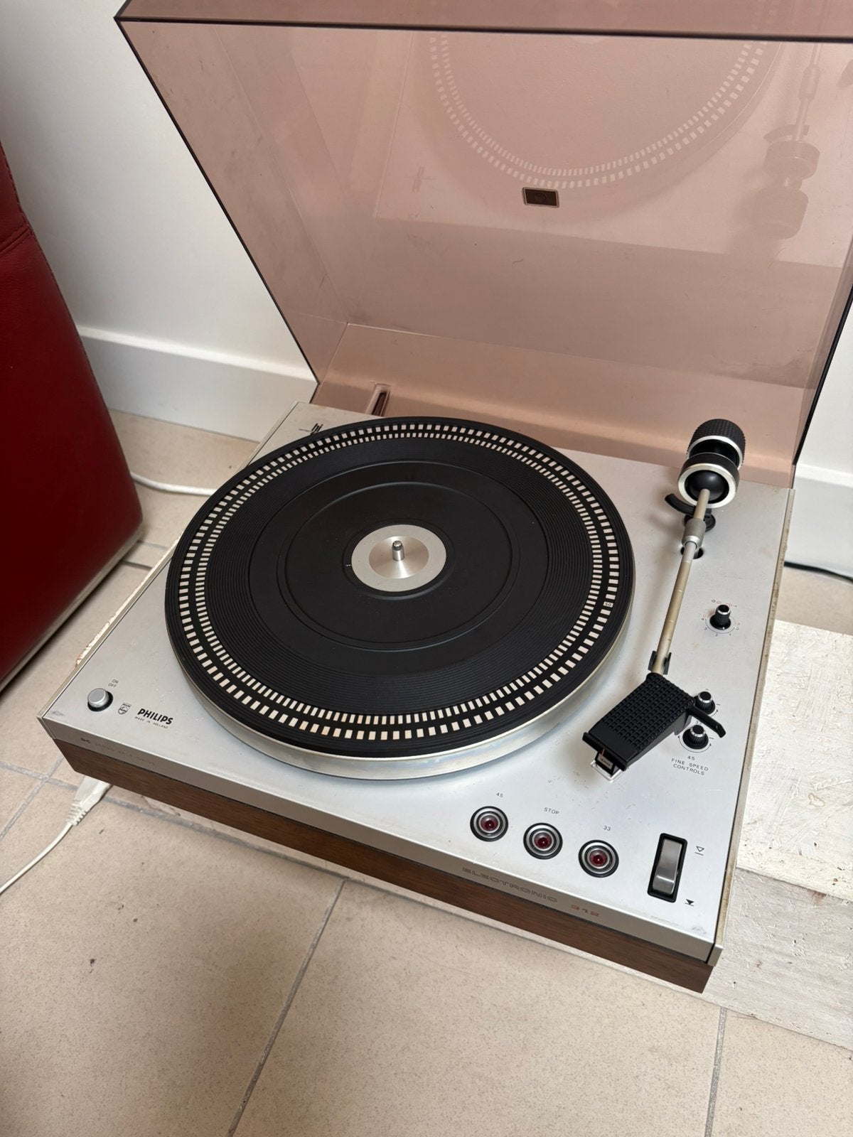 Philips Electronic 312 platenspeler, Ophalen, Zo goed als nieuw, Platenspeler, Philips