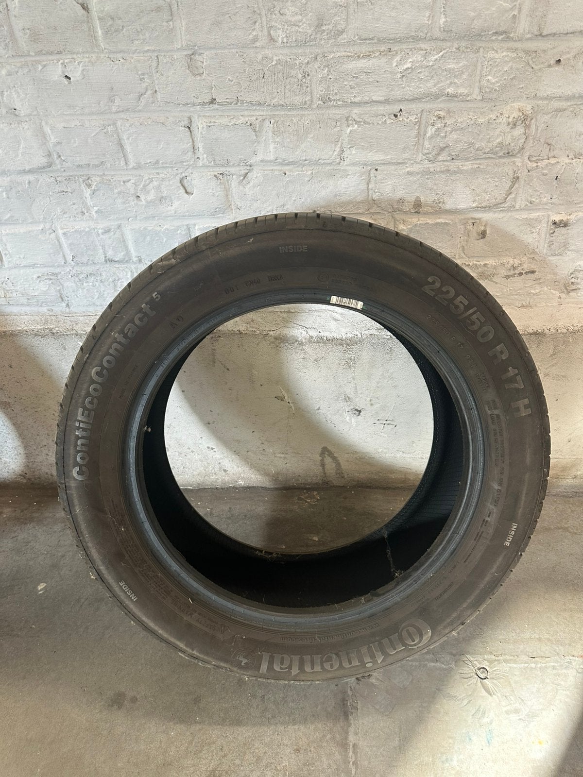 1 zomerband  continental conti Eco Contact 5 225/50 R17 94 H, Enlèvement, Utilisé