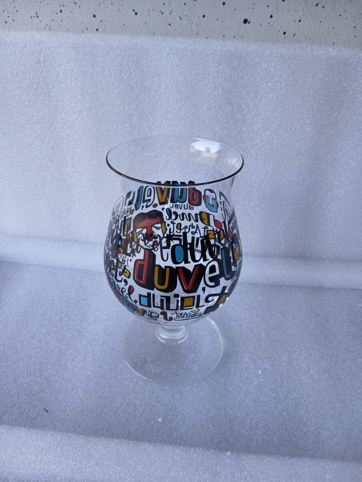Duvel Glas - Denis Meyers 2010 - Belgische Versie, Enlèvement ou Envoi, Comme neuf, Verre à bière