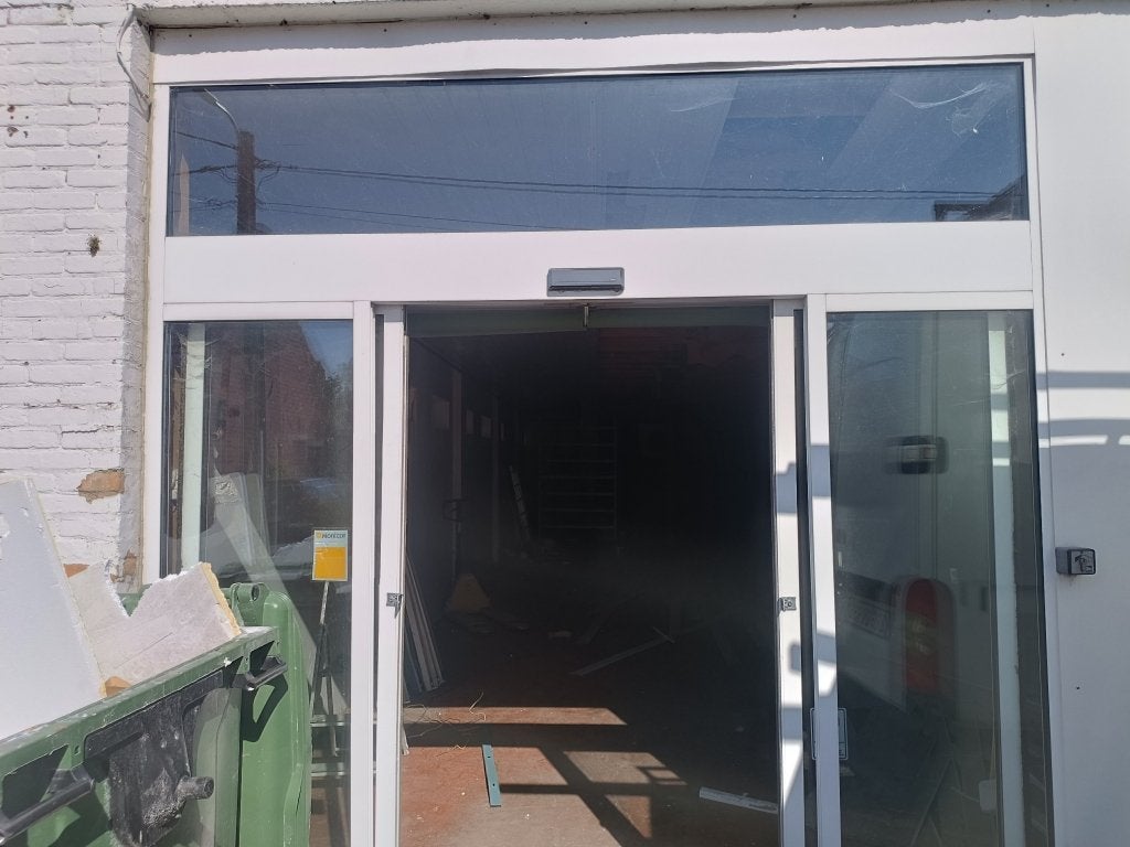 automatische schuifdeur FAAC-winkel/praktijk/kantoor, Ophalen, Gebruikt, Aluminium, Inclusief glas