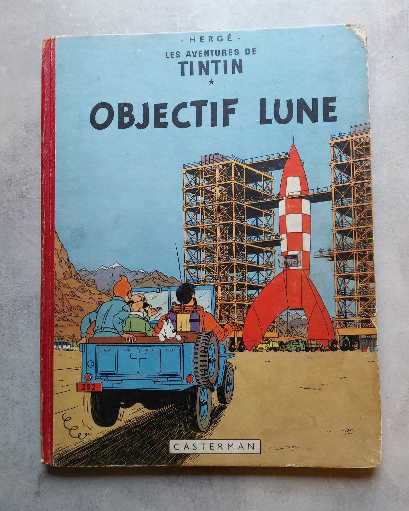 Het album Objective Moon van Kuifje. EO 1953. B8, Verzenden, Kuifje, Gebruikt
