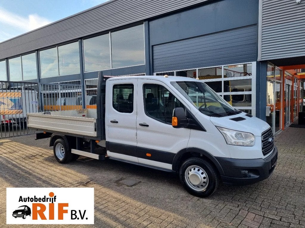 Ford Transit 2.0 TDCI 170 PK Open laadbak DC 6 Zits Euro 6, Auto's, Bestelwagens en Lichte vracht, Achterwielaandrijving, Euro 6