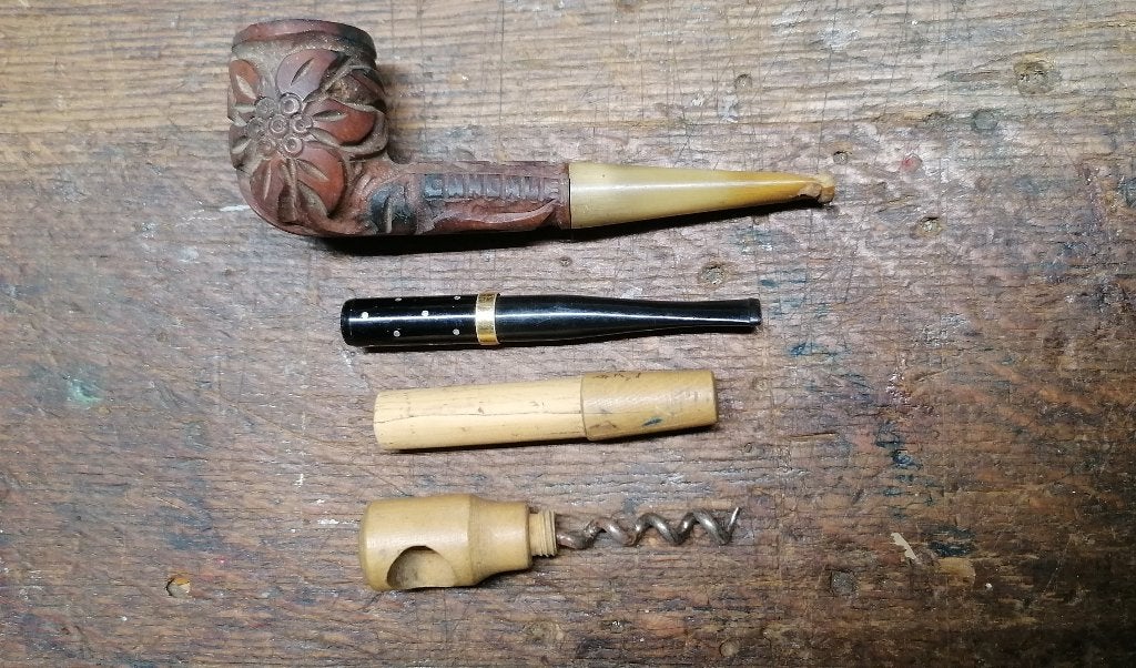 Cancale pijp, sigarettenhouder en retro kurkentrekker, Verzenden, Overige typen