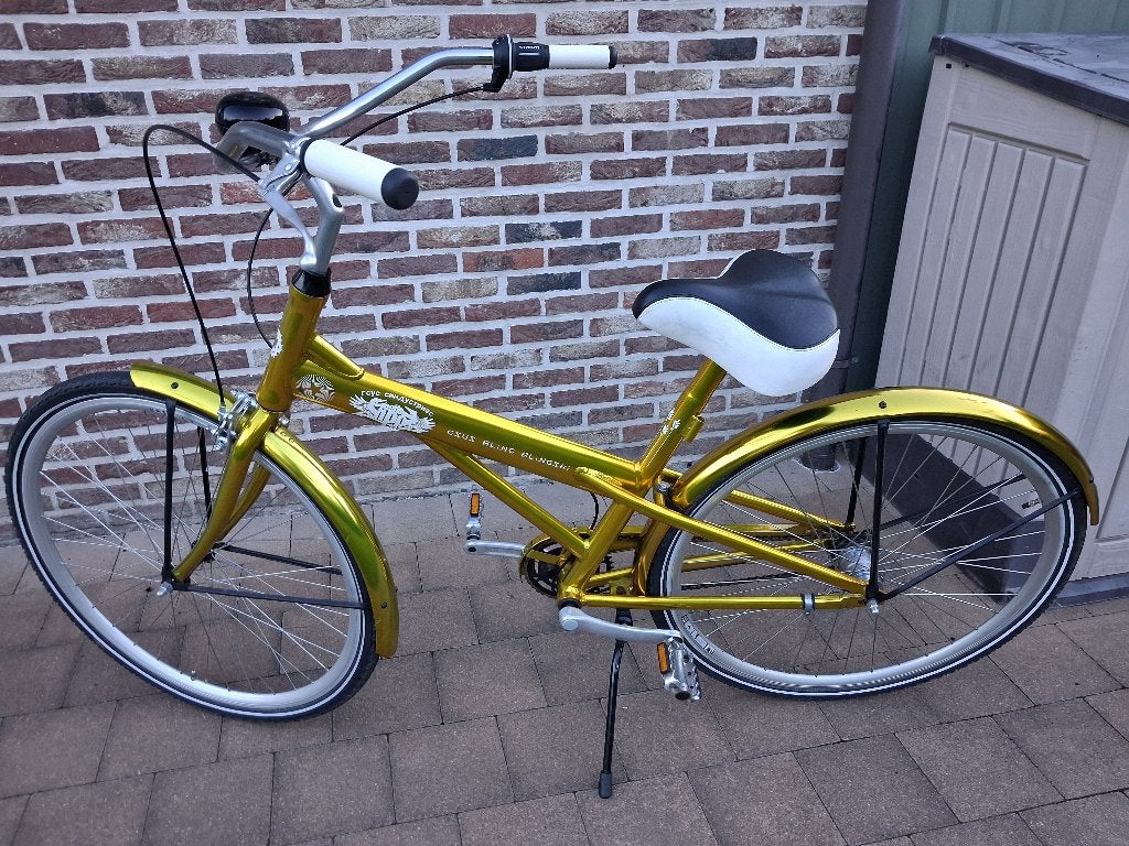 Gsus bike BlingBlingski-model modefiets van kledingmerk Gsus, Fietsen en Brommers, Fietsen | Cruisers en Lowriders, Zo goed als nieuw
