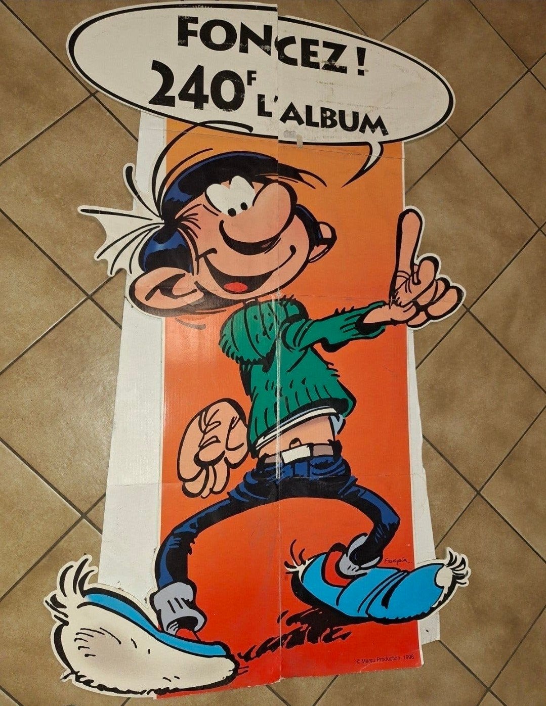 Reclame Paneel guus flater franquin 135 cm, Ophalen of Verzenden