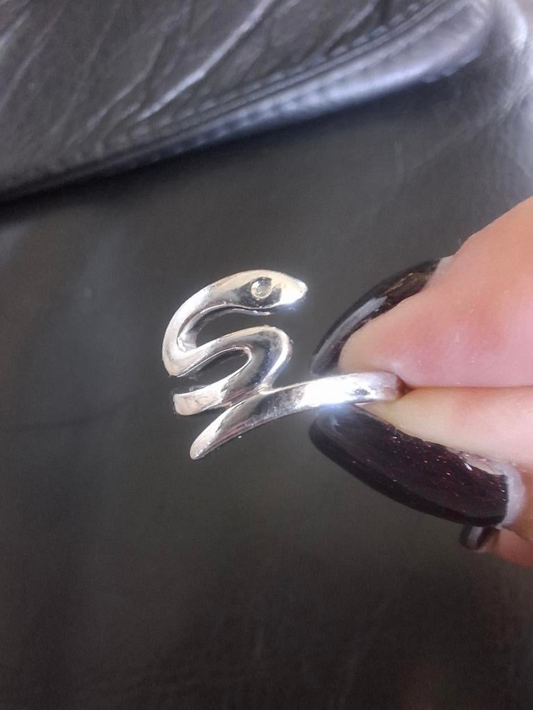 Neuve bague serpent argent T54, Bijoux, Sacs & Beauté, Bagues, Neuf, Enlèvement ou Envoi, Femme ou Homme, 17 à 18