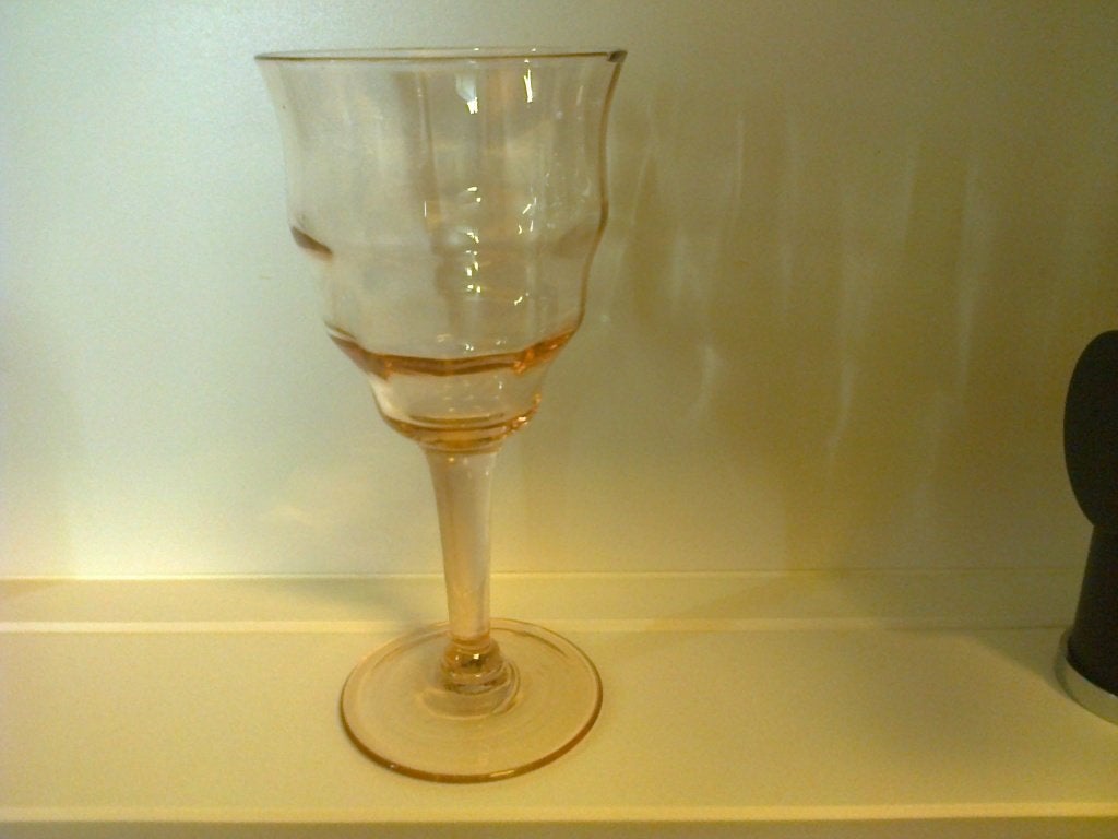 12 vintage art deco rosaline roze wijnglazen  Verrerie Doyen, Ophalen