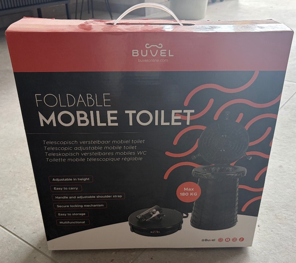 Opvouwbaar toilet Buvel, Caravans en Kamperen, Ophalen of Verzenden, Nieuw