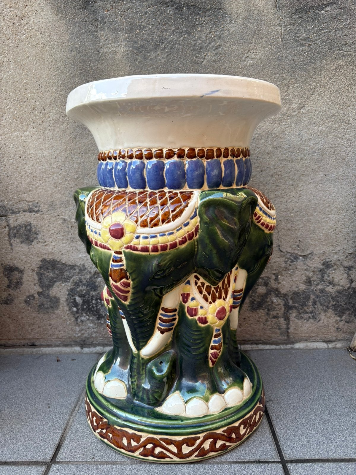 Vintage keramiek olifant plantenstaander, Ophalen