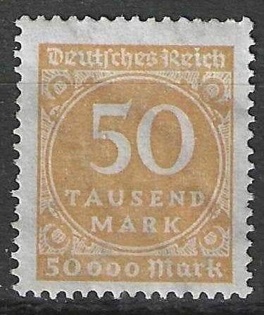 Allemagne 1923 - Yvert 292 - Reich allemand - 50 000 m (ZG), Envoi, Non oblitéré
