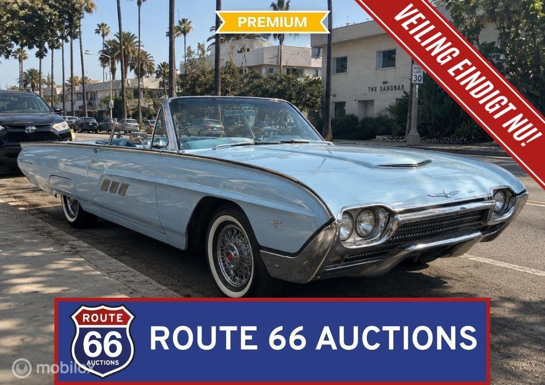 Ford Thunderbird | 1963 | Route 66 Auctions, Auto's, Zwart, Bedrijf, Handgeschakeld, Overige carrosserie