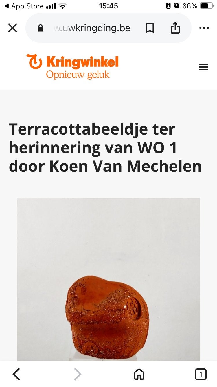 Terracotta beeld, Ophalen, Zo goed als nieuw