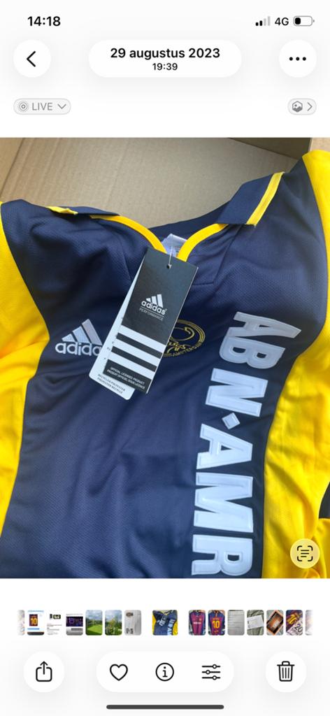 Ajax shirt 2000-2001 - gesigneerd shirt van Andy VDM, Sport en Fitness, Ophalen, Zo goed als nieuw, Shirt