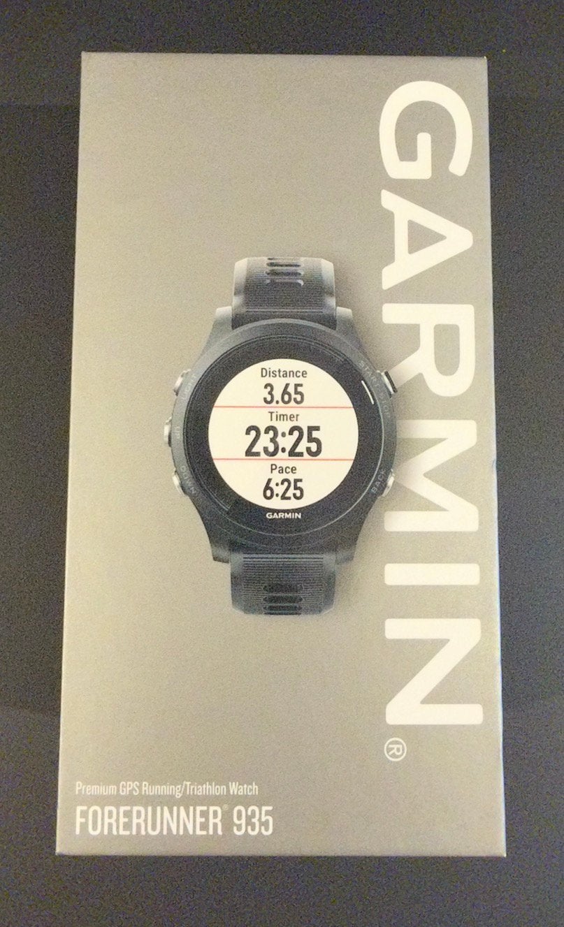 Garmin Forerunner 935 - Zeer goede staat– Met originele doos, Enlèvement ou Envoi, Étanche, Utilisé, Noir